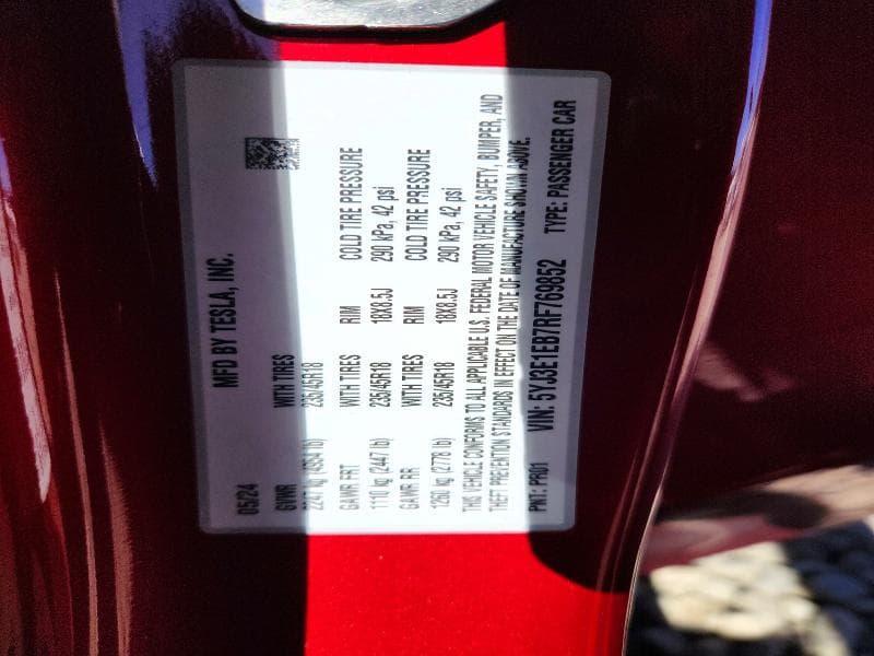 2024 TESLA MODEL 3 12