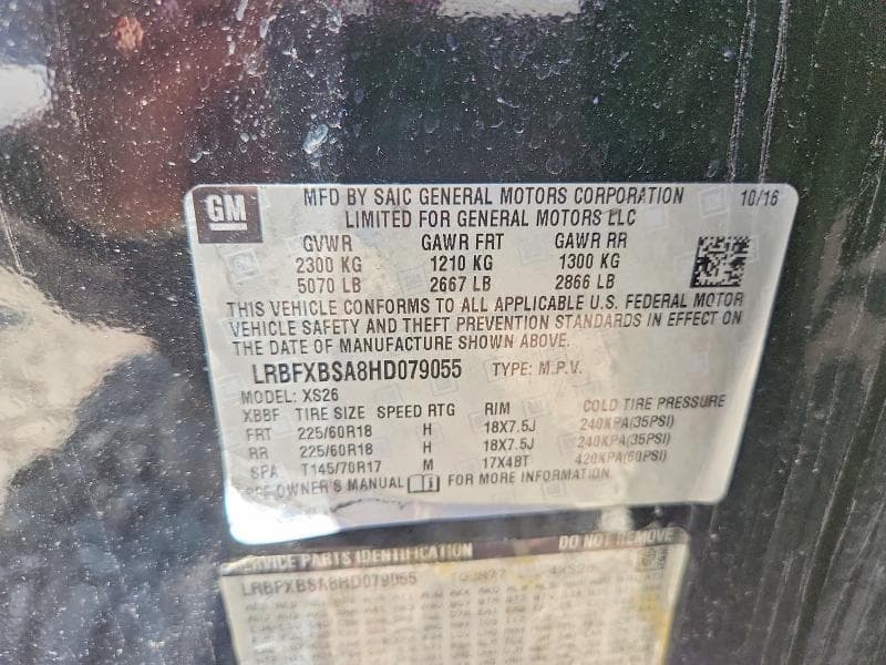 2017 BUICK ENVISION ESSENCE ESSENCE 12