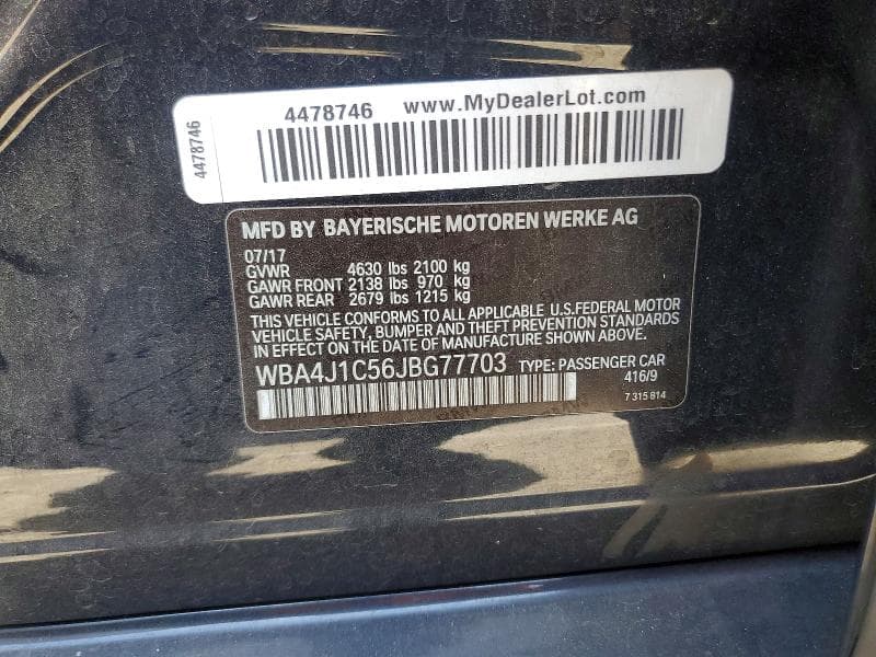 2018 BMW 430I GRAN COUPE 12