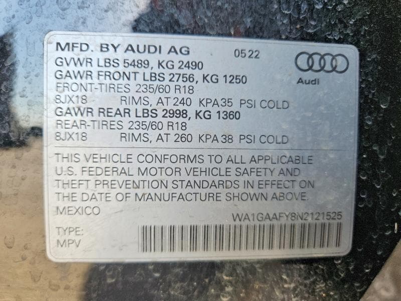 2022 AUDI Q5 PREMIUM 45 13