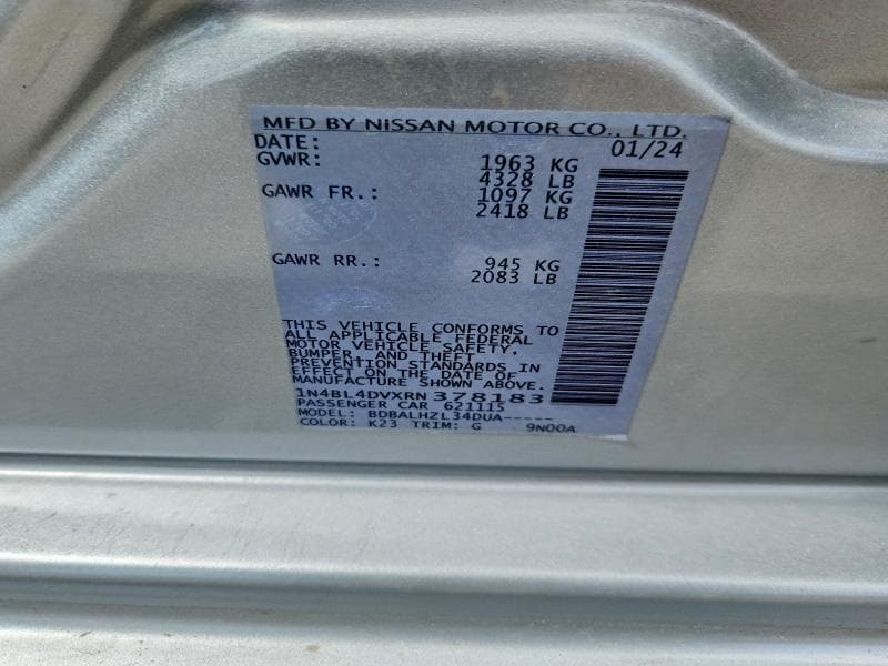 2024 NISSAN ALTIMA SV 12