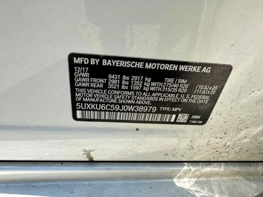 2018 BMW X6 XDRIVE50I XDRIVE50I 10