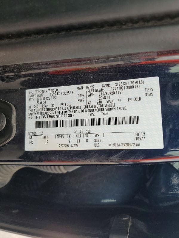 2022 FORD F150 SUPERCREW 13