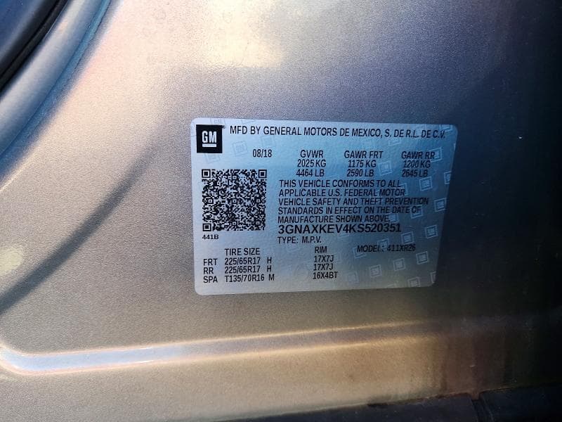 2019 CHEVROLET EQUINOX LT LT 13