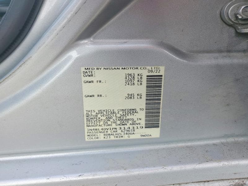 2023 NISSAN ALTIMA SV 12