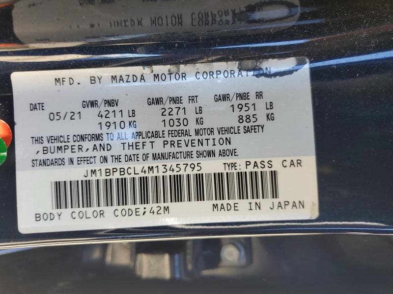 2021 MAZDA 3 PREFERRED 12