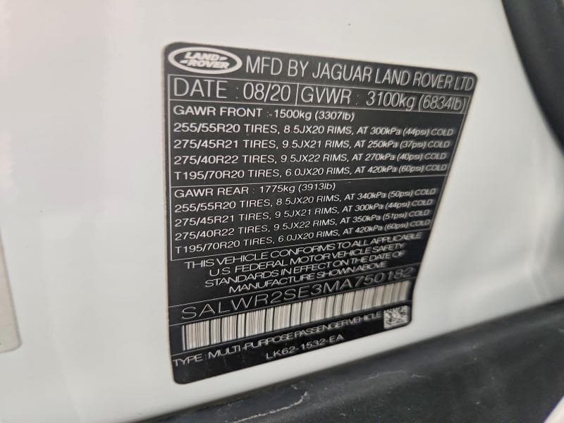2021 LAND ROVER RANGE ROVER SPORT HSE DYNAMIC 13