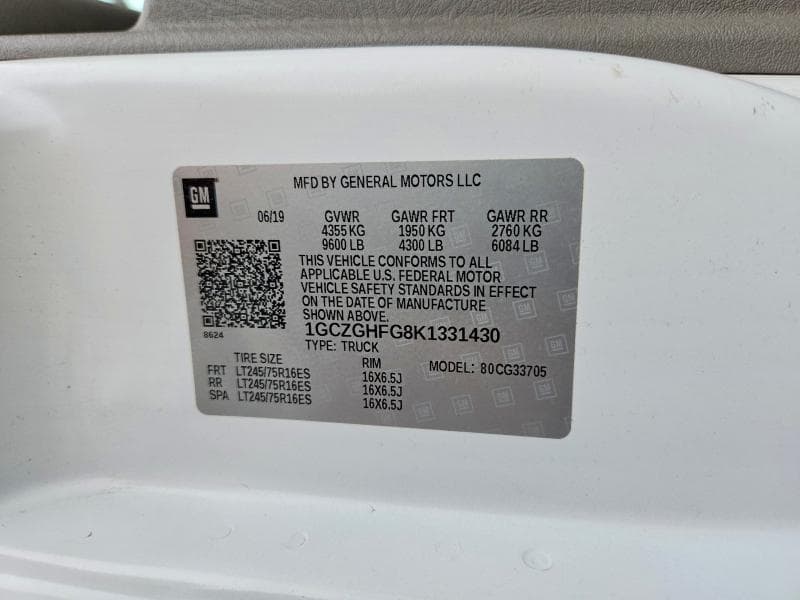 2019 CHEVROLET EXPRESS G3500 13