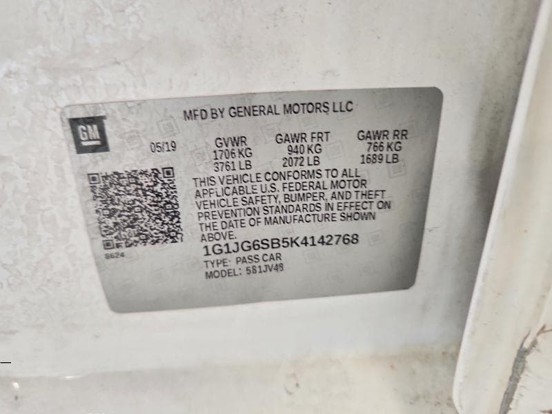 2019 CHEVROLET SONIC 12