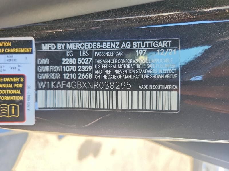 2022 MERCEDES-BENZ C 300 12