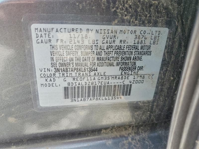 2019 NISSAN SENTRA SV 13