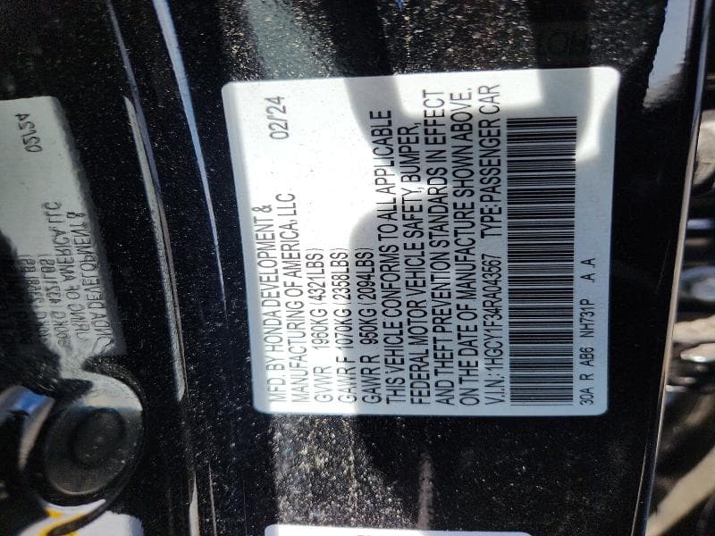 2024 HONDA ACCORD EX 12