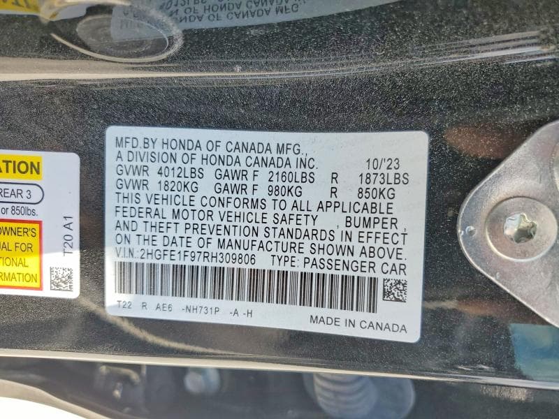2024 HONDA CIVIC TOURING 13