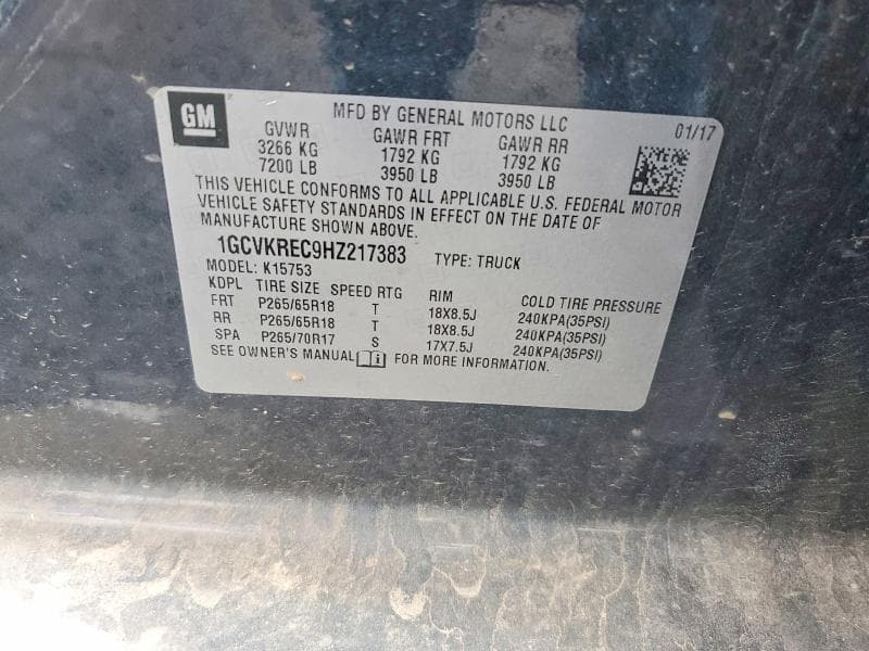 2017 CHEVROLET SILVERADO K1500 LT 12