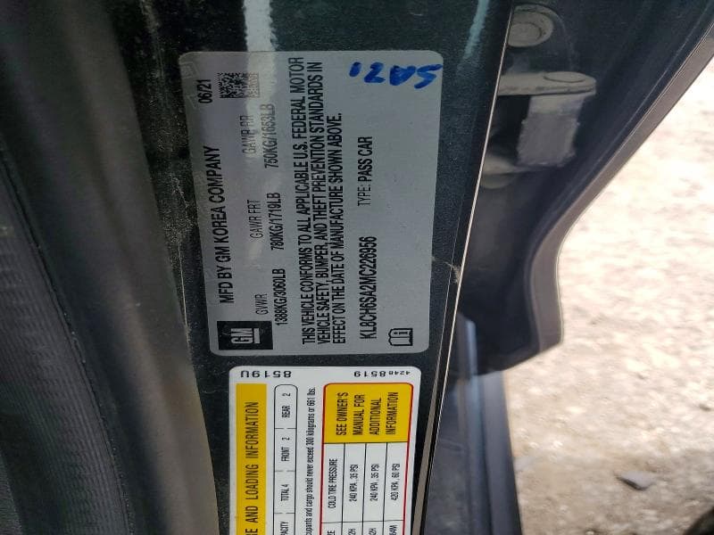 2021 CHEVROLET SPARK ACTIV 12