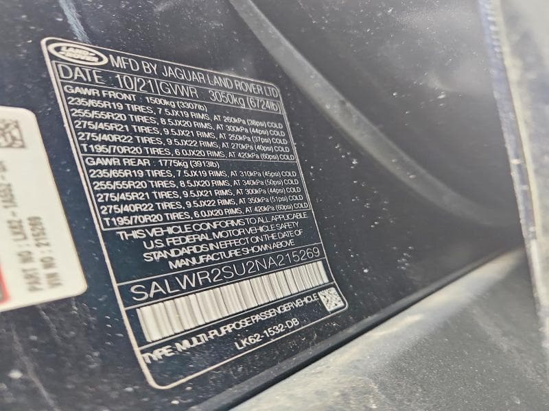 2022 LAND ROVER RANGE ROVER SPORT HSE SILVER EDITION 14