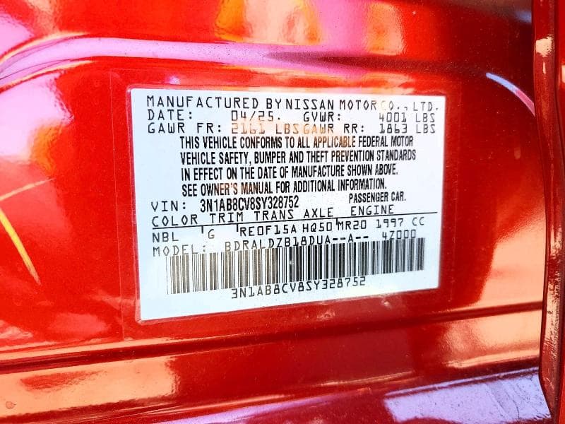 2025 NISSAN SENTRA SV 12