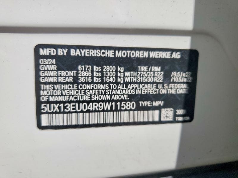 2024 BMW X5 SDRIVE 40I 12