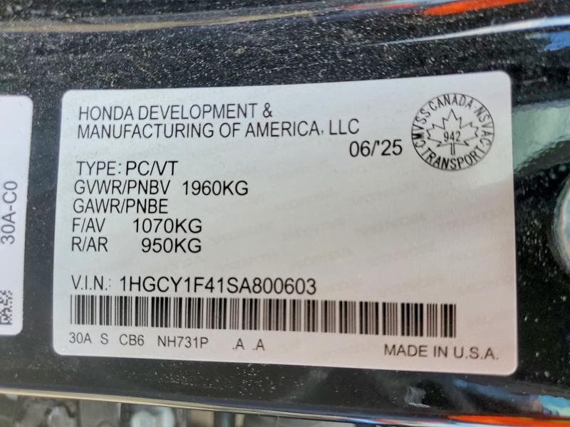 2025 HONDA ACCORD SE 12
