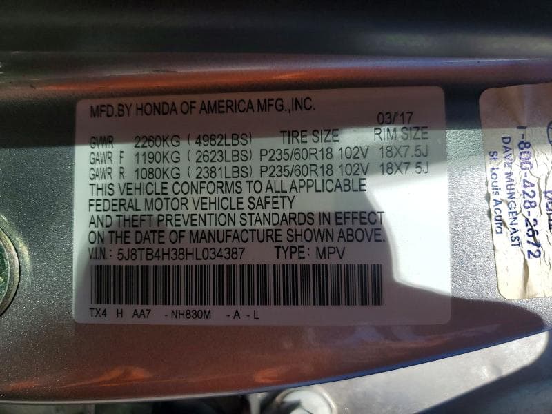 2017 ACURA RDX 13