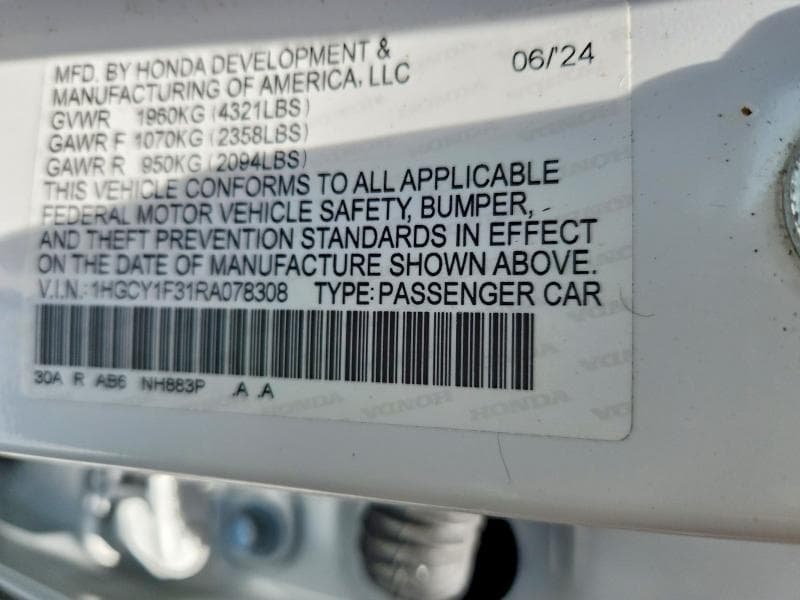 2024 HONDA ACCORD EX 12