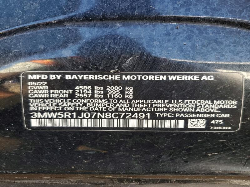 2022 BMW 330I 13