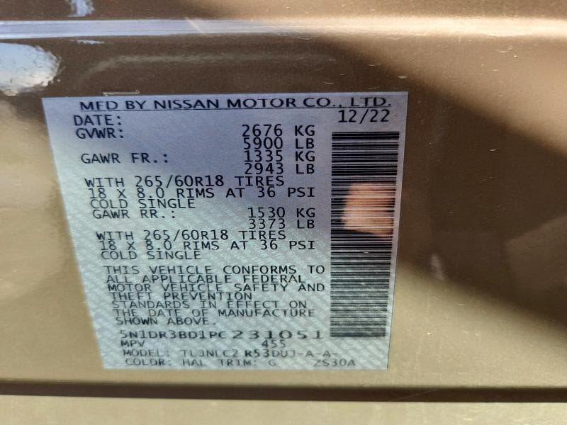 2023 NISSAN PATHFINDER SV 13