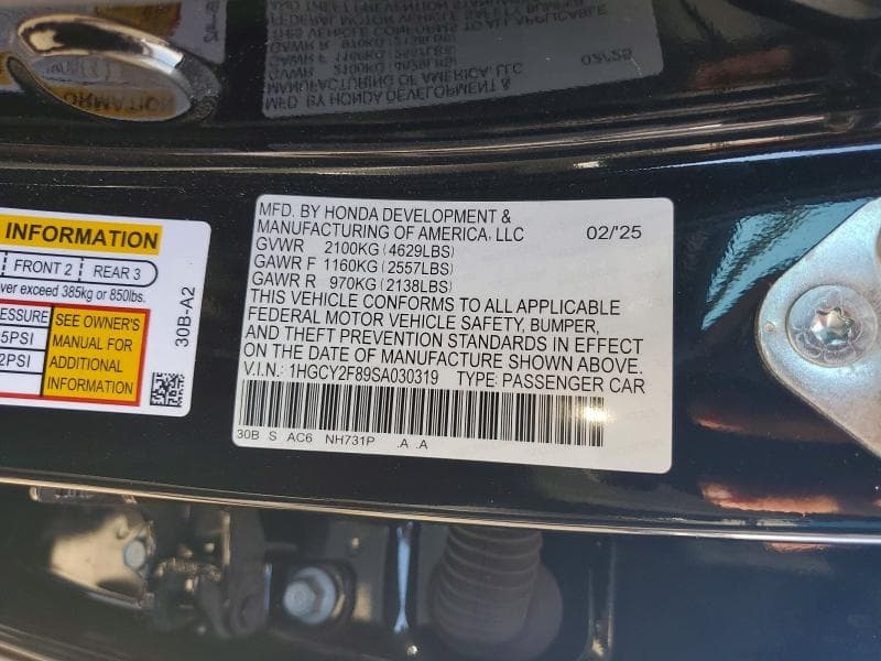 2025 HONDA ACCORD TOURING HYBRID TOURING HYBRID 12