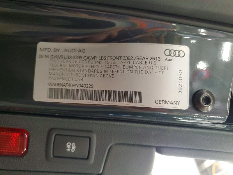 2017 AUDI A4 PREMIUM PLUS PREMIUM PLUS 12