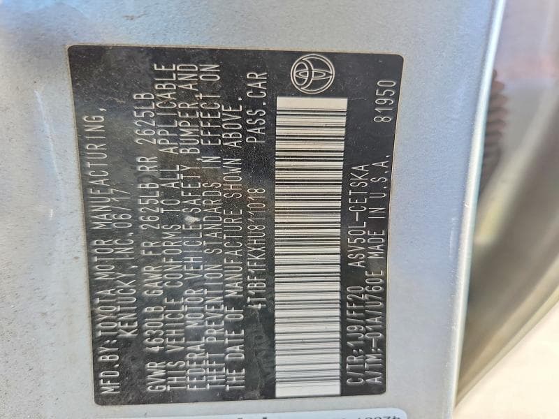 2017 TOYOTA CAMRY SE SE 12