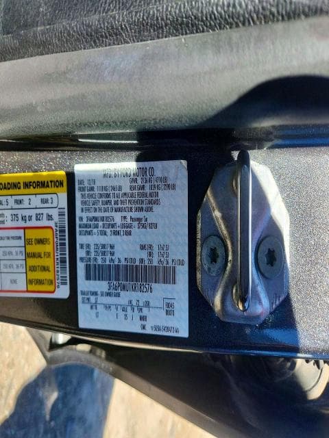 2019 FORD FUSION SEL 12