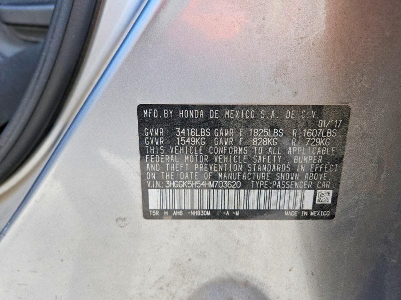 2017 HONDA FIT LX 13