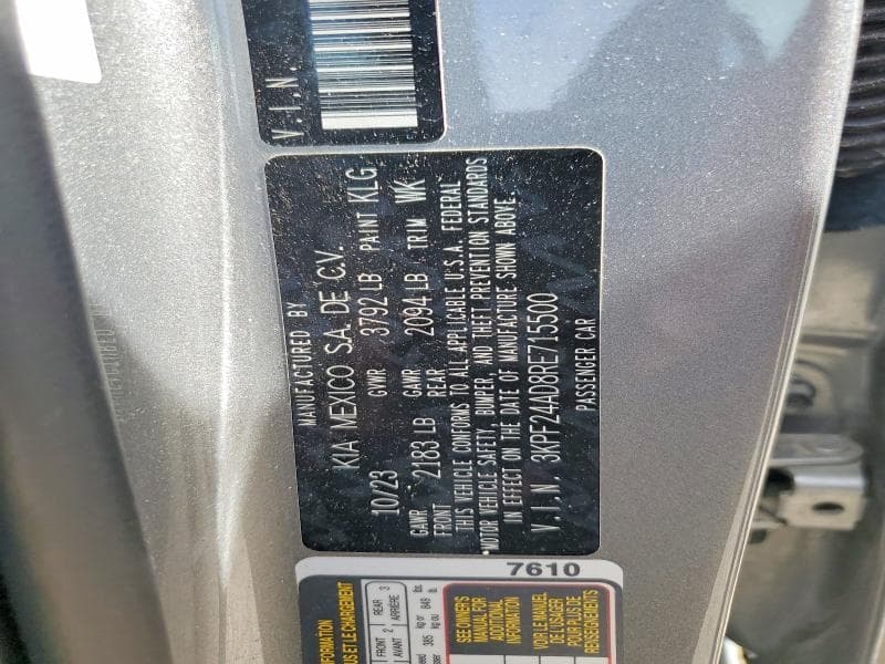 2024 KIA FORTE LXS LXS 12