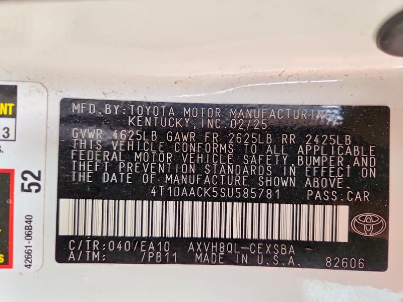 2025 TOYOTA CAMRY SE 13