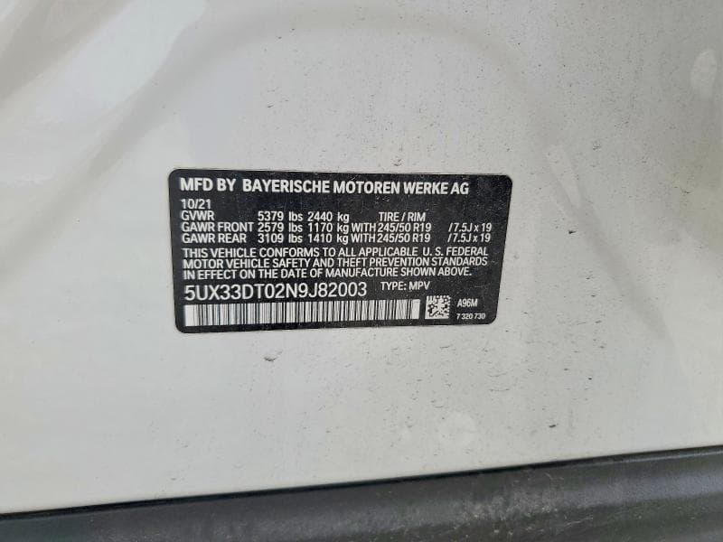 2022 BMW X4 XDRIVE30I XDRIVE30I 13