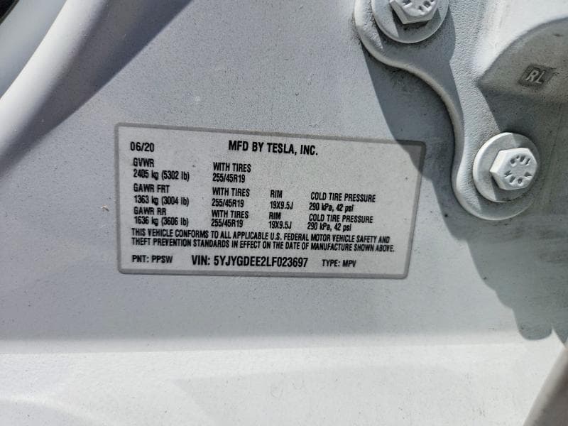 2020 TESLA MODEL Y 12