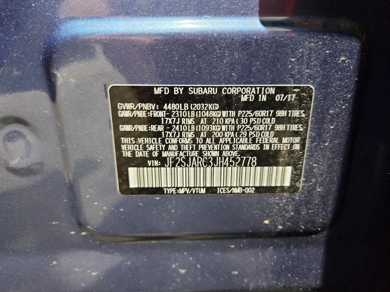2018 SUBARU FORESTER 2.5I LIMITED 12