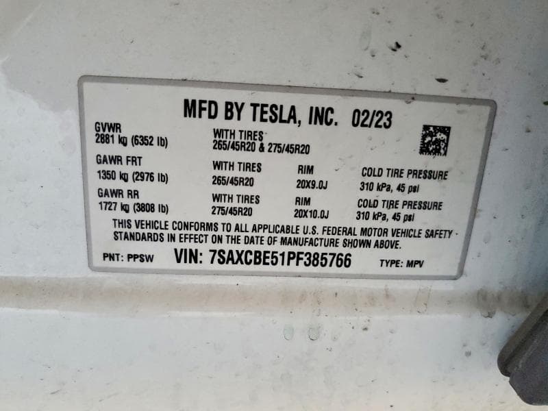 2023 TESLA MODEL X 14
