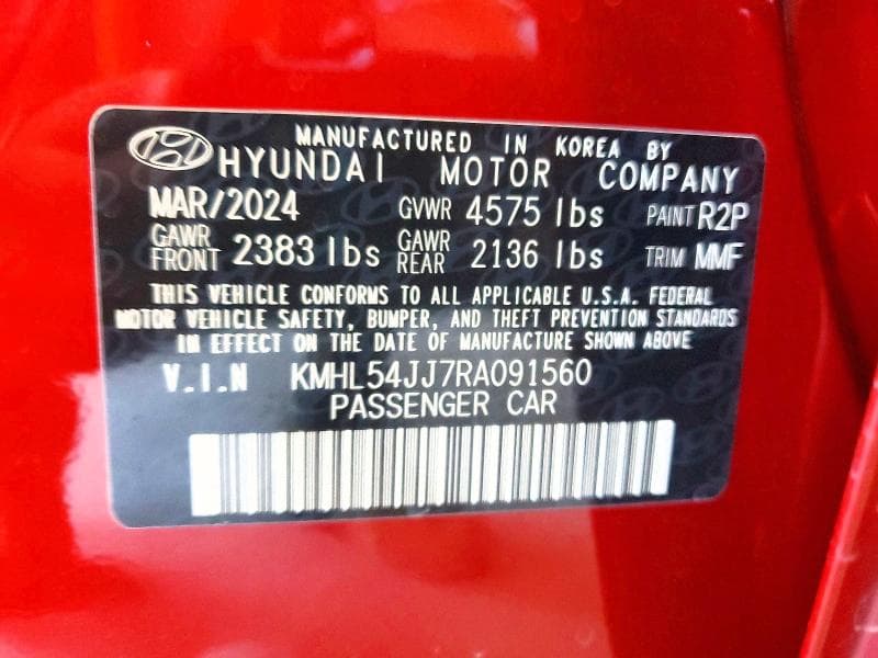 2024 HYUNDAI SONATA HYBRID LIMITED LIMITED 13