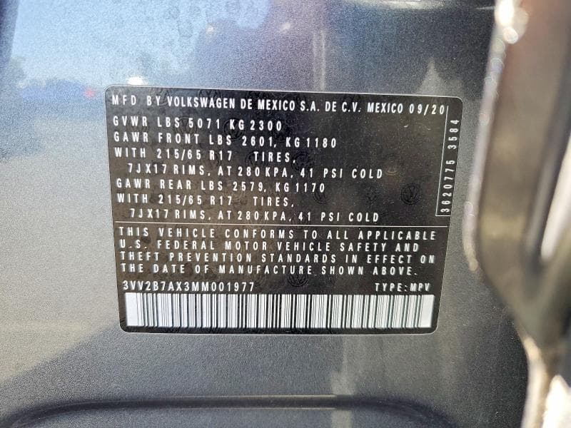 2021 VOLKSWAGEN TIGUAN SE 13