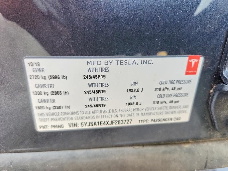 2018 TESLA MODEL S 13