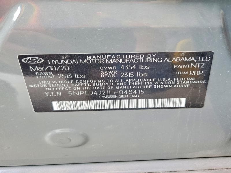 2020 HYUNDAI SONATA SEL PLUS 12