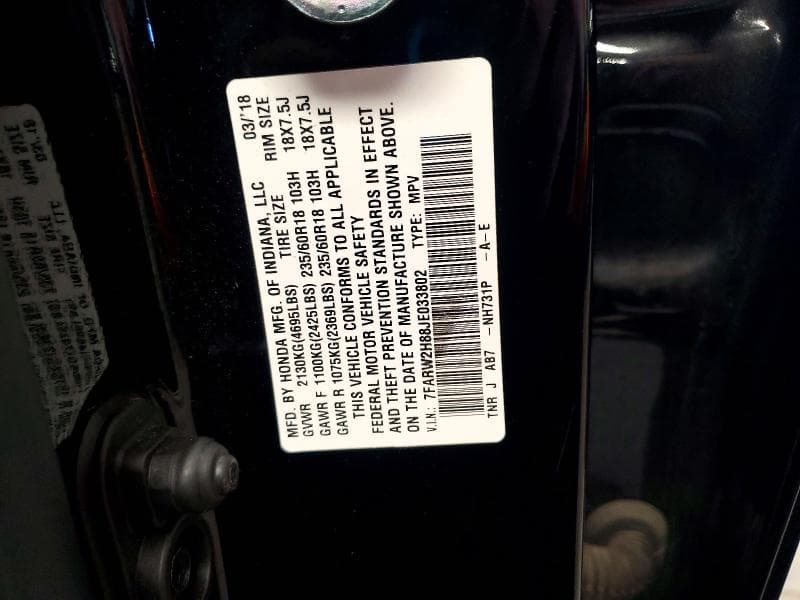 2018 HONDA CR-V EXL EXL 14