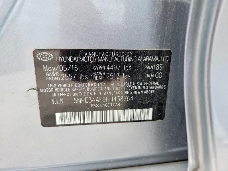 2017 HYUNDAI SONATA SPORT 12
