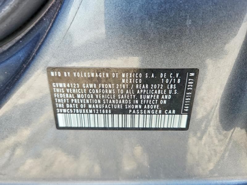 2019 VOLKSWAGEN JETTA S 12