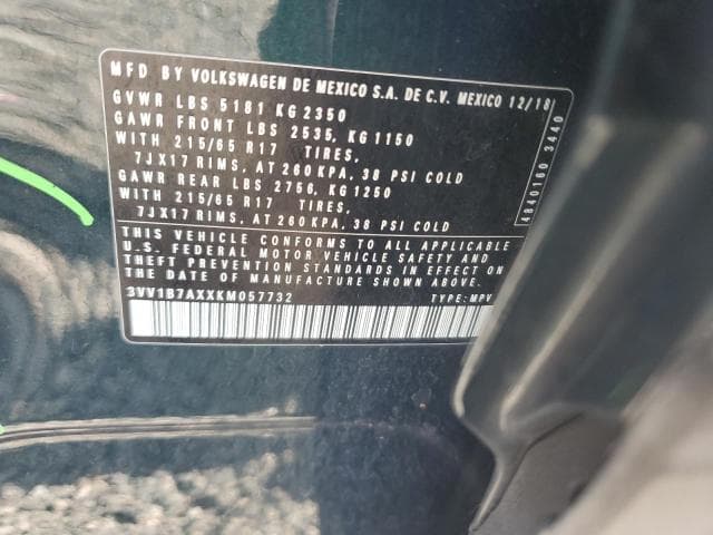 2019 VOLKSWAGEN TIGUAN S 14