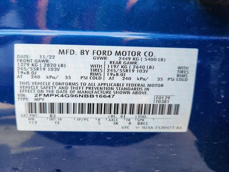 2022 FORD EDGE SE 13