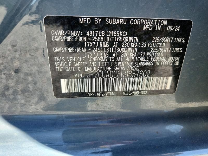 2024 SUBARU CROSSTREK PREMIUM 12