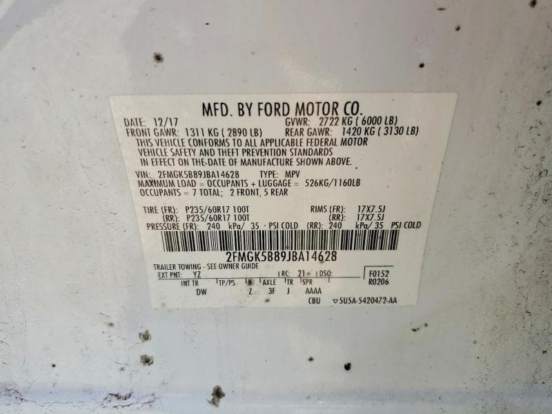 2018 FORD FLEX SE SE 13