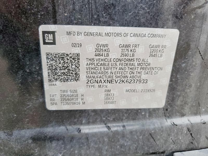 2019 CHEVROLET EQUINOX PREMIER 13